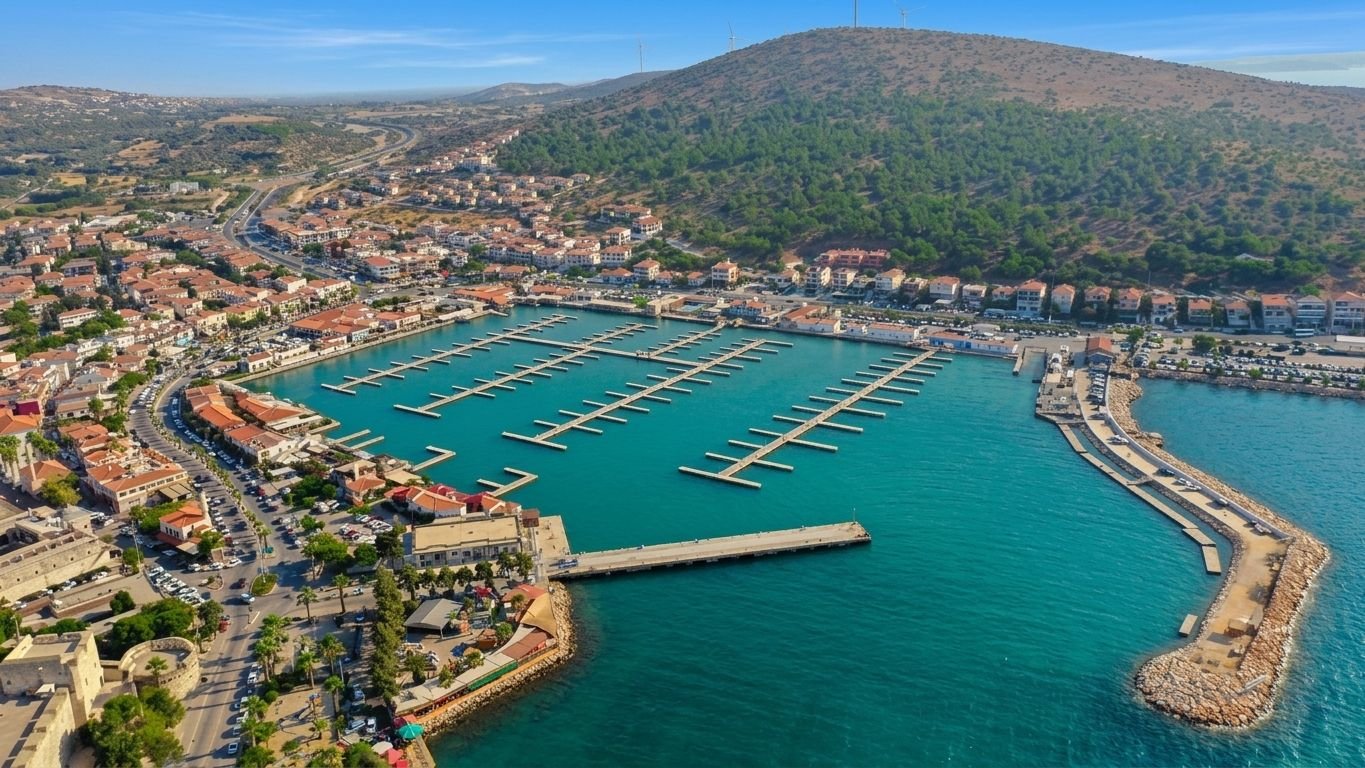 Cesme, Turquia Evoca el mar azul profundo y limpio que define la península
